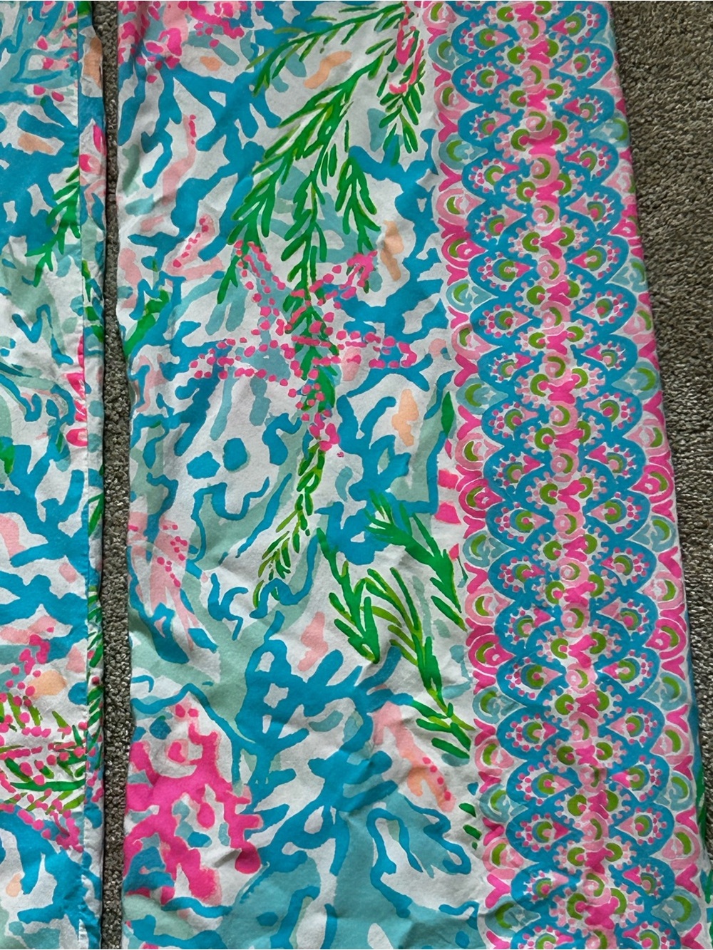 Lilly Pulitzer M Coral Reef Starfish Print Pants Pink Blue Tropical Resort - Picture 3 of 7